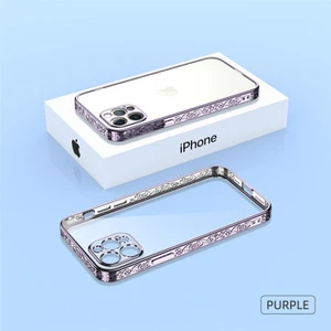 Apple iPhone 13 Pro Max Plating Kreatif Desenli Silikon Telefon Kılıfı