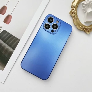 Apple iPhone 13 Pro Max Metalic Renk Kamera Korumalı Silikon Kılıf