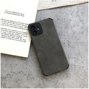 Apple iPhone 11 Köşe Korumalı Antik Deri Telefon Kılıfı