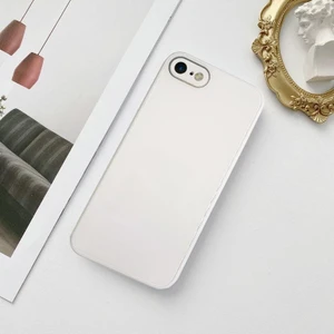 Apple iPhone 7-8 Parlak Cam Kamera Korumalı Telefon Kılıfı