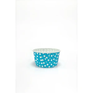 Muffin Kek Kapsülü Açık Mavi Puantiye Büyük Boy 50li