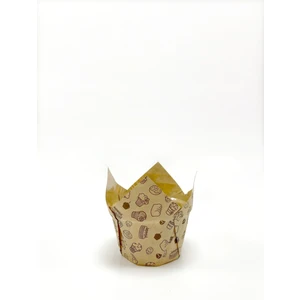 Muffin Kek Kapsülü Kalın Tulip Kraft Desenli 50li