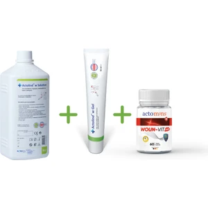 Actolınd® 1l Yara Iyileştirme Solüsyonu+50 ml Yara Iyileştirme Jeli+Actomins® Woun-Vit Plus 3'lü Set