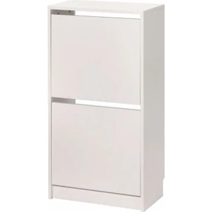 IKEA Bıssa Ayakkabı Dolabı, Beyaz, 49X28X93 Cm, 2 Bölmeli