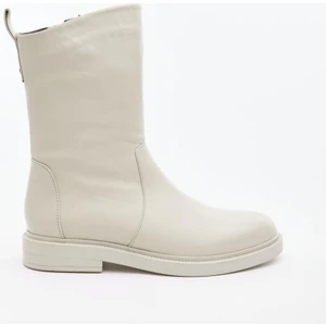 Hakiki Deri Fermuarlı Kadın Bot