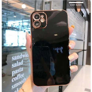 Apple Iphone 11 Tpu Glossy Yumuşak Kamera Korumalı Cep Telefonu Kılıfı Siyah