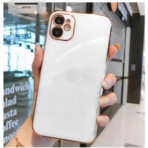 Apple Iphone 11 Tpu Glossy Yumuşak Kamera Korumalı Cep Telefonu Kılıfı Beyaz