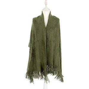 Bursa İpek Haki Angora Şal