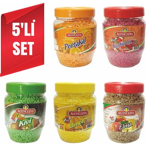 Granül Oralet 5'li Set 300 gr x 5 Adet ( Portakal, Limon, Kuşburnu, Kivi, Elma )