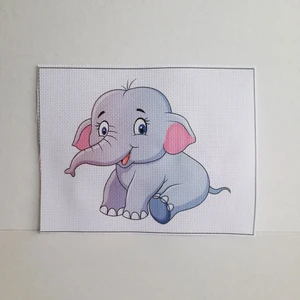 Çocuklar Için Goblen Etamin Işleme Seti 17X22 cm Fil Deseni