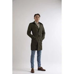 Slim Fit Erkek Yeşil Trençkot