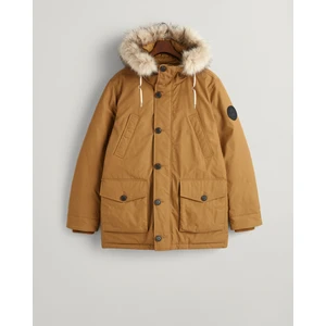 Erkek Kahverengi Regular Fit Kapüşonlu Logolu Mont 7006369.242