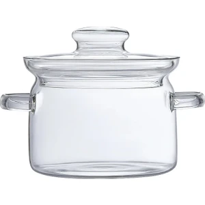 Borosilikat Cam Tencere 1.5 Lt Ocak Üstü Isıya Dayanıklı Cam Tencere