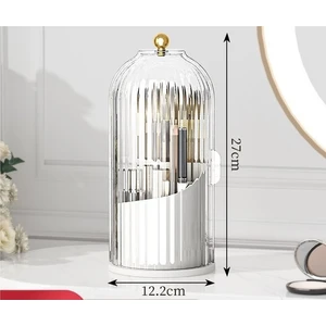 Görünür Toz Geçirmez Dönen Makyaj Fırça Saklama Kabı (Yurt Dışından)