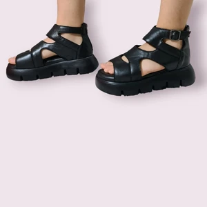 Dünya Shoes Hakiki Deri Kadın Sandalet