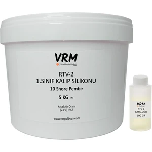 VRM Vernikrecinemarketi Rtv-2 Kalıp Silikonu 1.Sınıf (Pembe - 10 Shore) - 5 kg