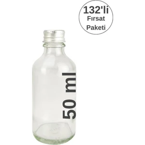 132’LI 50 ml Gümüş Kapaklı Söz Nişan Hediyelik Kolonya Koku Süs Cam Şişesi C1-1-149