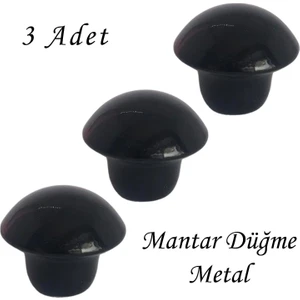 3 Adet Siyah Mantar Düğme Kulp Mobilya Çekmece Dolap Kapak Kulbu Metal Kulp Aksesuarları Vidalı