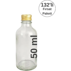 132’LI 50 ml Gold Kapaklı Söz Nişan Hediyelik Kolonya Koku Süs Cam Şişesi C1-1-149