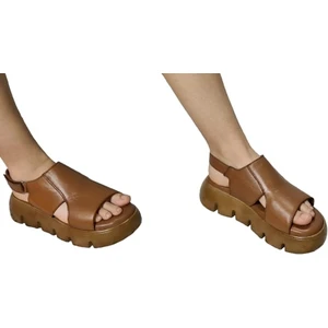 Dünya Shoes Deri Kadın Sandalet