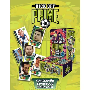 Kick Off Prime Karikatür Futbolcu Kartları 72 Adet Özel Kutu Özel Seri Koleksiyon Oyun Kartları