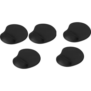 Oval Siyah Bilek Destekli Mouse Pad Ergonomik Kaymaz Taban Oyun ve Ofis Için Fare Altlığı Suya Tere Dayanıklı Mouse Pad (5'li Paket)