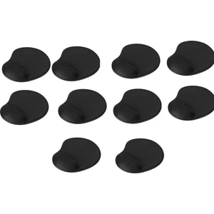 Oval Siyah Bilek Destekli Mouse Pad Ergonomik Kaymaz Taban Oyun ve Ofis Için Fare Altlığı Suya Tere Dayanıklı Mouse Pad (10'lu Paket)