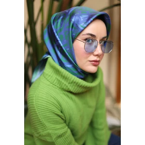 Silk Home Twill Ipek Eşarp Yeşil, Mavi, Mor 11419-02