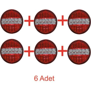 Ahmet Otomotiv Hamburger Tip Ledli Stop Lamba 12 Volt 4 Modlu 6 Adet