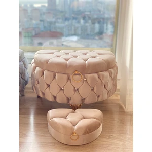 Ponçik Pazar 2'li Gelin Çeyiz Sandığı Çizgili Model