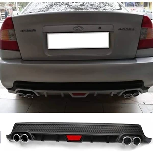 MKG Otomotiv Hyundai Accent Era Siyah Difüzör Difizör Yuvarlak Egzoz Görünüm Kulaklı Tip
