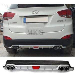 MKG Otomotiv Hyundai İX35 Gri Difüzör Difizör Yuvarlak Egzoz Görünüm Kulaklı Tip