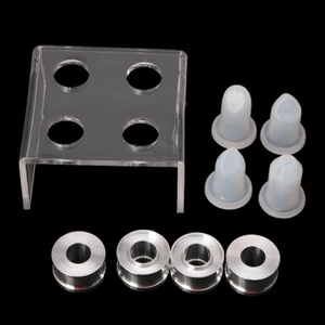 Ying Jianbing Metal Halkalı 9pcs Silikon Ruj Kalıp Kalıbı ve Dıy Ruj Için Stand Seti (Yurt Dışından)