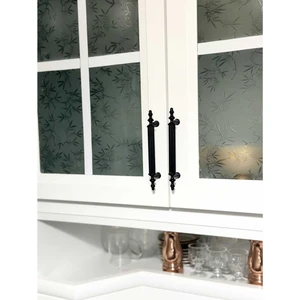 Şehzade Siyah Tv Ünitesi Vestiyer Yatak Odası Mutfak Dolap Çekmece Kulpu 192 mm (19,2 Cm) 4 Adet