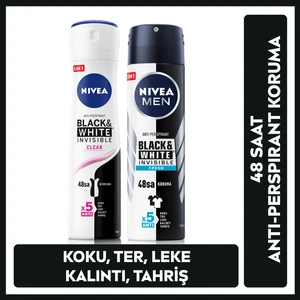 Black&white Clear Bayan Deosprey 150 Ml+Black&white Fresh Erkek Deosprey 150 ml 2'li Paket