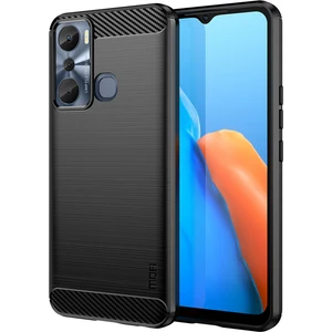 Infinix Hot 20I 4g / X665E Karbon Fiber Fırçalanmış Tpu Telefon Geri Kapağı Aşınma Dirençli Koruyucu Ince Telefon Kasası (Yurt Dışından)