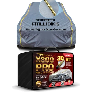 Hyundai I20 2013-2019  ile Uyumlu X300 Pro Araba Brandası Miflonlu Branda Oto Çadır Örtü