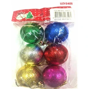 Ağaç Parti Süsü Noktalı Toplar 6 Lı Karışık