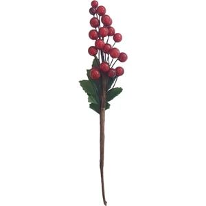 Yılbaşı Çiçeği Kirazlı Kokina 15 cm Orc-Stk-2319