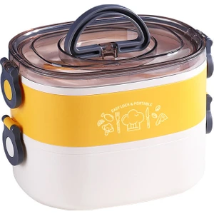 Öğrenci Öğle Yemeği Kutusu, Çift Paslanmaz Çelik Yalıtımlı Öğle Yemeği Kutusu, 1200ML Kapasite (Yurt Dışından)
