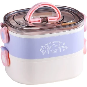 Öğrenci Öğle Yemeği Kutusu, Çift Paslanmaz Çelik Yalıtımlı Öğle Yemeği Kutusu, 1200ML Kapasite (Yurt Dışından)
