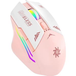 Blackbird Game Center Pembe Rgb Şarjlı Kablosuz 1600DPI Işıklı Kablosuz Mouse Bwm1