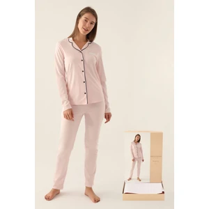 Pierre Cardin Kadın Pijama Takım, Düğmeli Pijama Takım, Kutulu Gönderim,