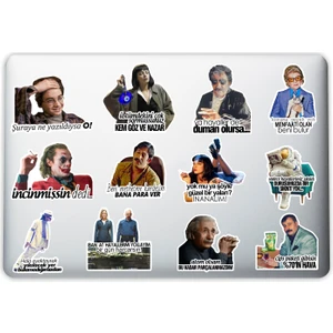 Quart Aksesuar Film Karekterleri Dekoratif Laptop Notebook Tablet Telefon Sticker Set 023 Quart Aksesuar