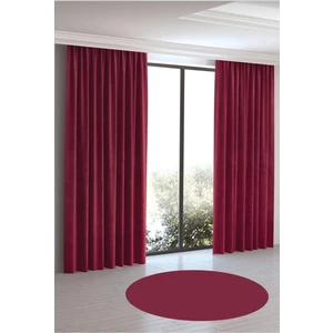 Ada Fon Perde Tek Kanat 1/3 Sık Pile 27-Bordo