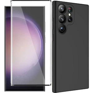 Samsung Galaxy S23 Ultra Liquid Serisi Içi Kadife Lansman Silikon Kılıf + 3D Nano Ekran Koruyucu