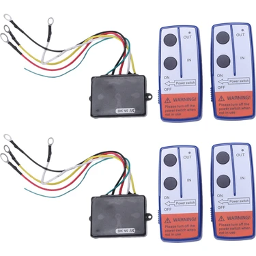 Decisive 2x Kurtarma Kablosuz Vinç Uzaktan Kumanda Ikiz Ahize Atv Kamyon 24V (Yurt