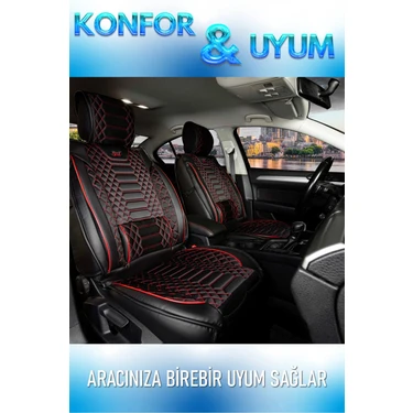 Asya Peugeot 2008 Uyumlu Lüks Deri Oto Koltuk Kılıfı Ön-Arka Set Max Series