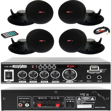 Lastvoice Black Small-3 Tavan Hoparlör ve Anfi Ses Sistemi