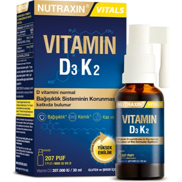 Nutraxin D3K2 Sprey 30